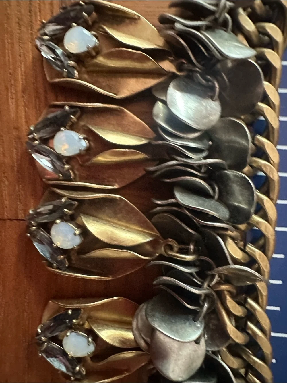 J.CREW Vtg Maximalist, Art Deco, Charm Bracelet Rare